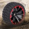 Woyisisi RC Car Tires, 4-Piece Rubber Tires with Rims for 1/10 Cars (Grain Pattern) view 2