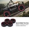 Woyisisi RC Car Tires, 4-Piece Rubber Tires with Rims for 1/10 Cars (Grain Pattern) view 4