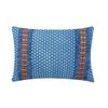 The HomeCentric Denim Mood Blue Geometric Lumbar Pillow Cover, 30 x 40 cm view 1