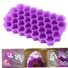 AMOYER 37-Grid Ice Cube Mold, Diamond-Ring-Shaped Ice, Popsicle and Yogurt Mold, Purple view 3