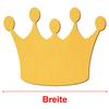 Gold Wooden Crown, 3–50 cm, Decorative Craft Shape, 100-Pack view 3