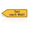 Betriebsausstattung24 Custom Left-Pointing Sign, 90 x 30 cm, Embossed Yellow Aluminum, Rounded Corners view 1
