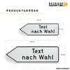 Betriebsausstattung24 Custom Left-Pointing Sign, 90 x 30 cm, Embossed Yellow Aluminum, Rounded Corners view 3