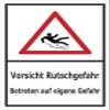 Melis-Folienwerkstatt “Caution: Slippery Surface” Sign – 60 x 40 cm – Drill Holes – 3 mm Rigid Foam Board – 20 VAR S00018-133-A view 1