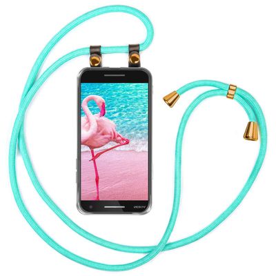 moex Phone Lanyard Case for Nokia 2.1, Detachable 155 cm Strap, Turquoise