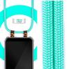 moex Phone Lanyard Case for Nokia 2.1, Detachable 155 cm Strap, Turquoise view 3