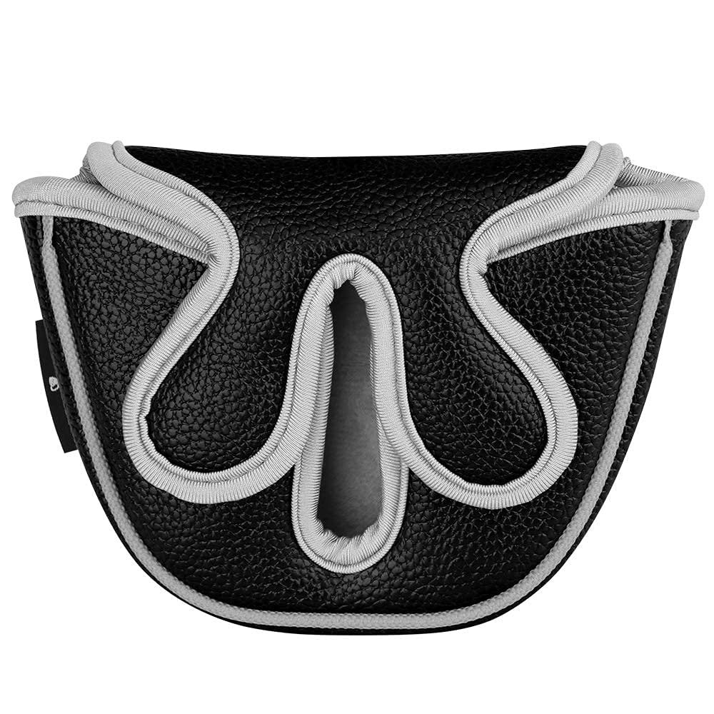 BigTeeth Golf Putter Headcover for Odyssey Backstryke Center-Shafted Putters, Black
