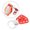 Jacksking Lockout Hasp, Steel Safety Lockout Hasp with Plastic-Coated Body, Red view 2