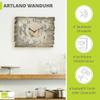 ARTLAND Silent Wooden Wall Clock, Rectangular, 40 x 30 cm, Rose Blossom Design view 2