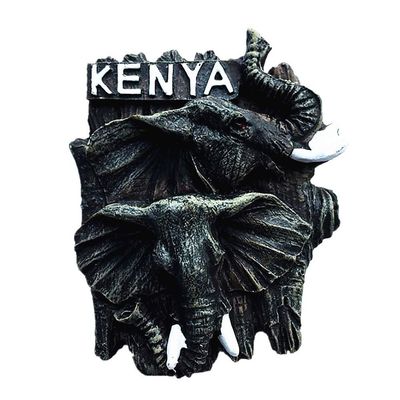 3D Kenyan Elephant Refrigerator Magnet – Africa Souvenir