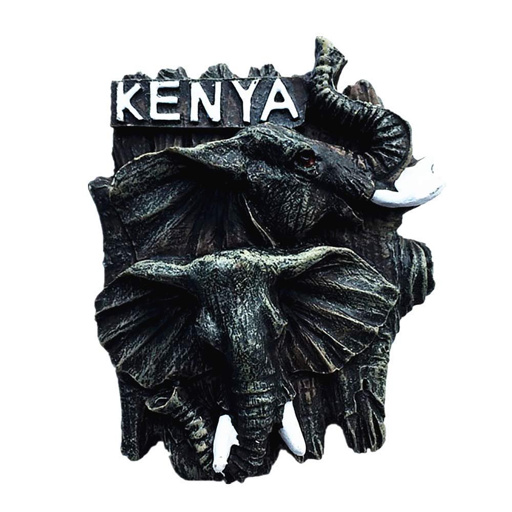 3D Kenyan Elephant Refrigerator Magnet – Africa Souvenir