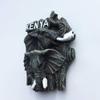 3D Kenyan Elephant Refrigerator Magnet – Africa Souvenir view 3