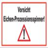 Melis-Folienwerkstatt Caution Sign – Oak Processionary Moth, 30 x 20 cm, 3 mm Rigid Foam Board view 1