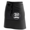 Ferocity Short Personalized Waist Apron with Pockets, Black with Logo [074] view 1