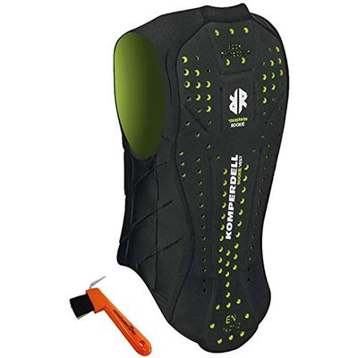 Komperdell Kids’ Back Protector Ballistic JUNIOR, Green/Black, Size 116 + Hoof Pick