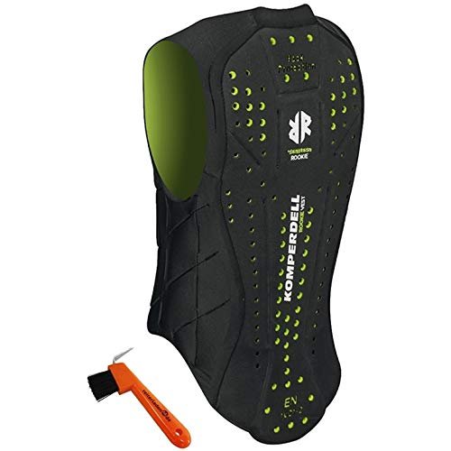 Komperdell Kids’ Back Protector Ballistic JUNIOR, Green/Black, Size 116 + Hoof Pick