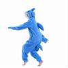 dressfan Unisex Shark Costume Onesie Pajamas for Adults, Dark Blue, L view 2