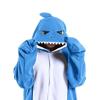 dressfan Unisex Shark Costume Onesie Pajamas for Adults, Dark Blue, L view 4