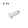 sourcing map 20-Piece 8 x 25 mm Clevis Pins, Flat Head, Zinc-Plated Steel view 2