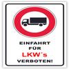 SCHILDER HIMMEL Customizable No Trucks Entrance Sign, 60 × 42 cm Aluminum Composite, No. 137 view 1