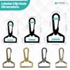 Trimming Shop Metal Swivel Lobster Clasp for DIY Keychains, Handbags, Wallets and Pet Collars, Bronze, 32 mm view 2