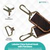 Trimming Shop Metal Swivel Lobster Clasp for DIY Keychains, Handbags, Wallets and Pet Collars, Bronze, 32 mm view 3