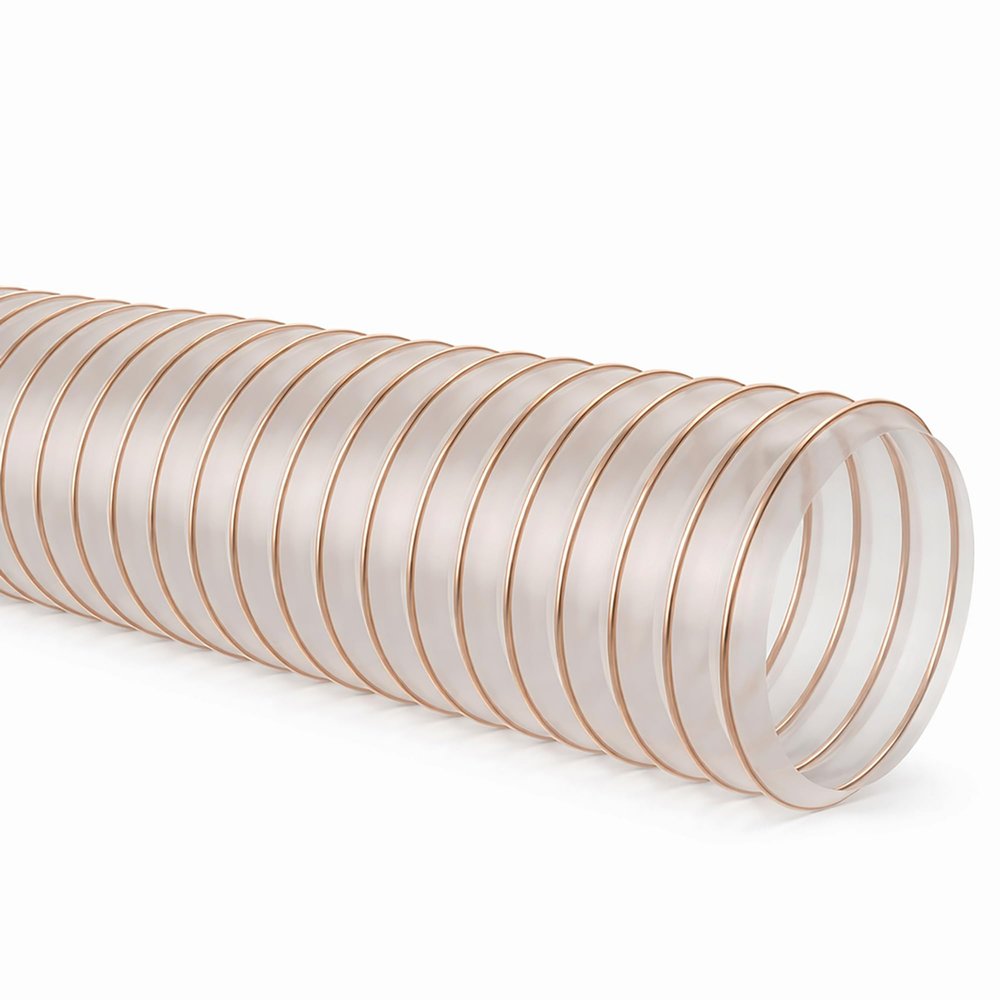 AWM PU Dust Collection Hose 0.4 mm | Antistatic, Flame-Retardant Spiral Hose | Made in Germany | Sold by the Meter | 200 mm