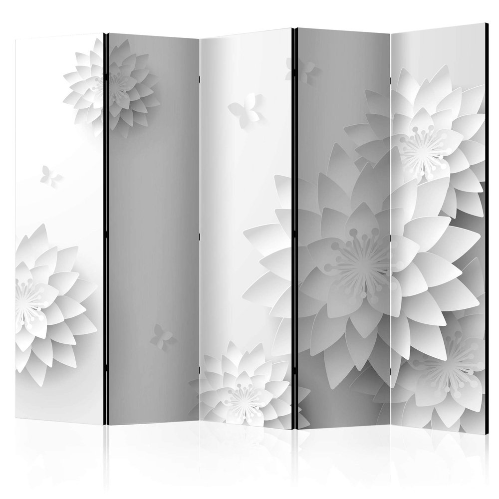 decomonkey Indoor Floral Room Divider, 225 x 172 cm, 5 Panels, Abstract