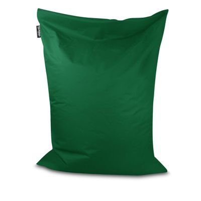 BuBiBag Beanbag – Rectangular Edgeless Floor Cushion, Indoor & Outdoor, Dark Green, 150 x 120 cm