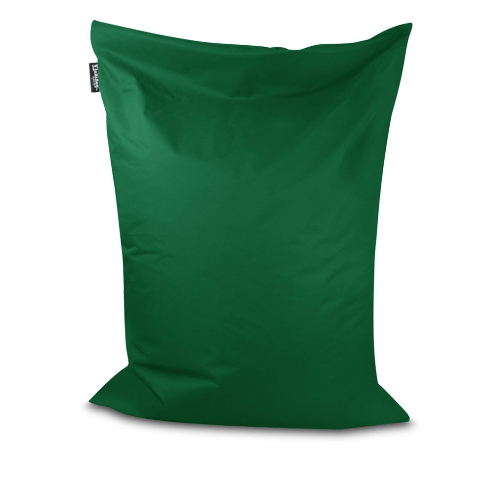 BuBiBag Beanbag – Rectangular Edgeless Floor Cushion, Indoor & Outdoor, Dark Green, 150 x 120 cm