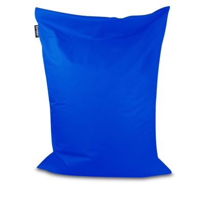 BuBiBag Bean Bag Chair - Rectangular Floor Cushion Without Piping, 32 Colors, 3 Sizes, Outdoor and Indoor (Blue, 150 x 100 cm)