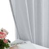 MYSTIC-HOME Sheer Voile Curtains, 45 in L, Rod Pockets, Semi-Crinkle Panels, Set of 2, Silver Gray, 52 in W x 45 in L view 4