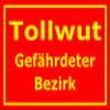 Melis-Folienwerkstatt Rabies Risk District Sign, 45 x 30 cm view 1