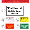 Melis-Folienwerkstatt Rabies Risk District Sign, 45 x 30 cm view 3