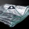 Transparent Waterproof Tarp with Eyelets, Heavy-Duty Anti-Aging Insulation Film (300 g/m², 500 g/m²), 1.6 × 1.6 m, Thick view 1