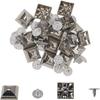 Trimming Shop Square Brass Pyramid Studs with Base Pins, 10 mm, Silver view 1