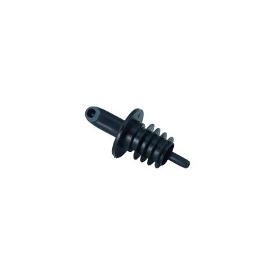 10 Bottle Pourers, Plastic with Vent Tube, Black