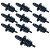 10 Bottle Pourers, Plastic with Vent Tube, Black view 2