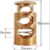 WedDecor Metal Double-Hole Cord Locks, Spring-Loaded Toggle Stoppers, Gold, 10-Pack view 2