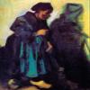 1art1 Vincent Van Gogh Poster, Peasant Woman Sweeping, 1885 Fine Art Print, 120 x 80 cm view 1