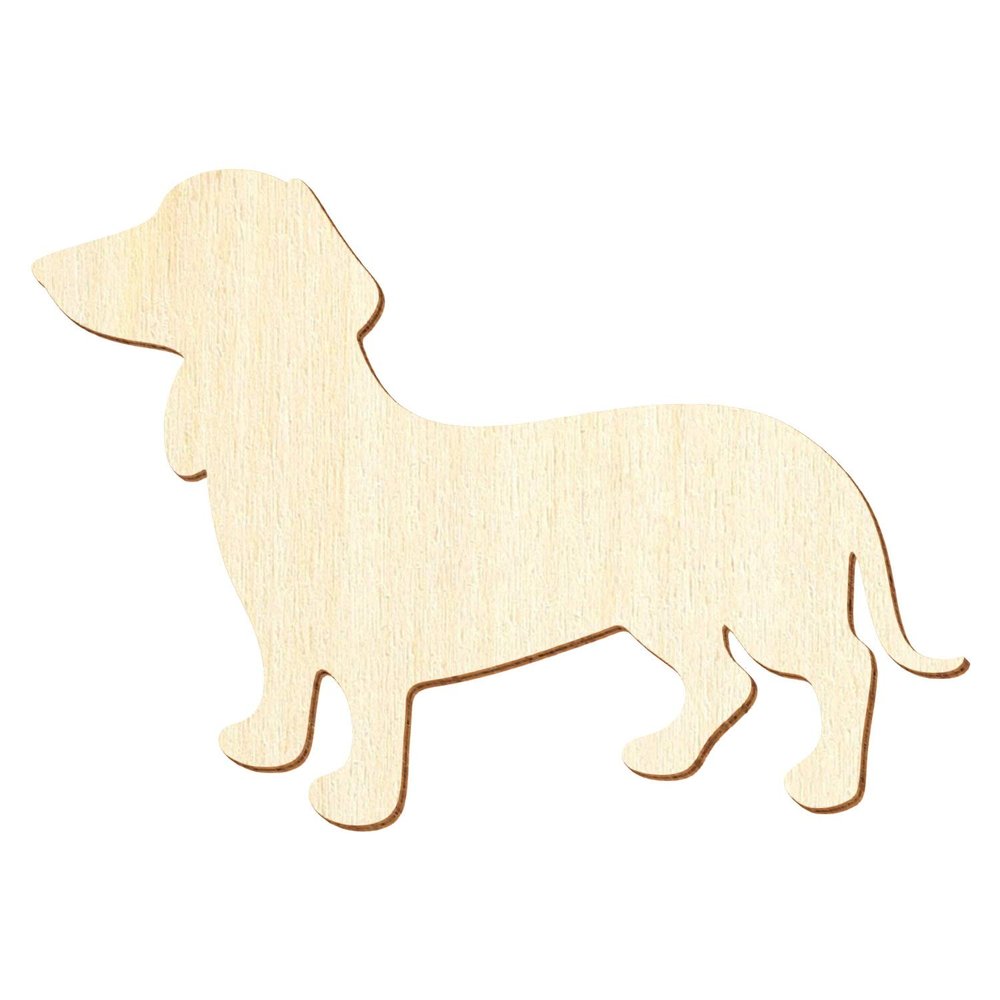Wooden Dachshund V2 – Craft Decoration, 3–50 cm, Size: 38 cm, Pack of 50