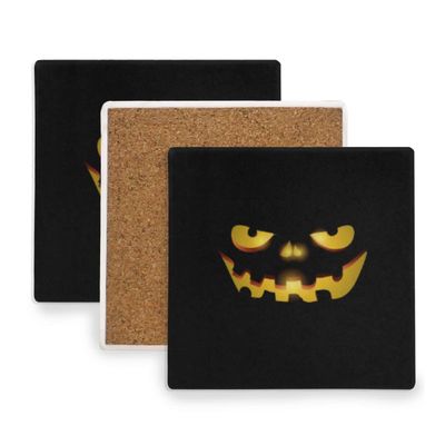 Montoj Terrible Pumpkin Face Drink Coaster, 1-Piece Set