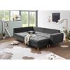 ALICE Corner Sofa with Ottoman, Anthracite Fabric – Modern Sectional with Cushions & Solid Wood Feet, 249 x 94 x 175 cm (W/H/D) view 4