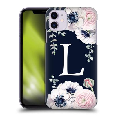 Head Case Designs Official Nature Magick Letter L Monogram Floral Navy Flowers Hard Case for Apple iPhone 11