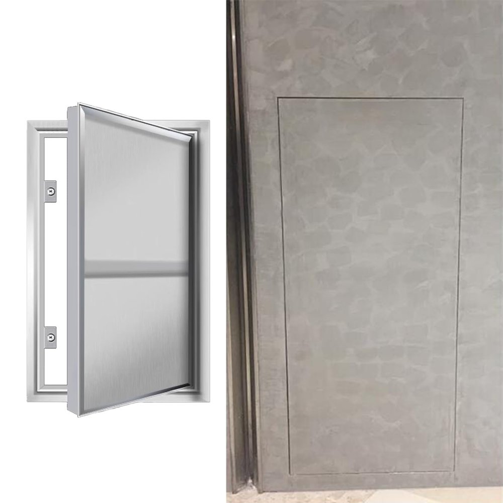 Blazea Magnetic Tiled Access Panel, Concealed Metal Drywall Door, 400 × 850 mm