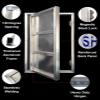 Blazea Magnetic Tiled Access Panel, Concealed Metal Drywall Door, 400 × 850 mm view 3