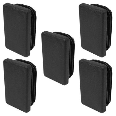 cyclingcolors 5-Pack Black Rectangular Plastic Tube Inserts, 50 × 10 mm