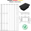 cyclingcolors 5-Pack Black Rectangular Plastic Tube Inserts, 50 × 10 mm view 3
