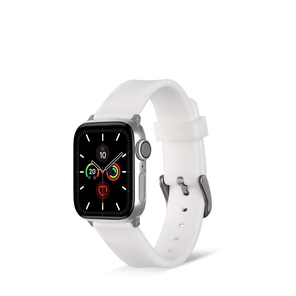 Artwizz WatchBand Silicone Band compatible with Apple Watch Ultra [49 mm], 10 [46 mm], 9, 8, 7 [45 mm], SE, 6, 5, 4 [44 mm], 3, 2, 1 [42 mm], with Adapter, White