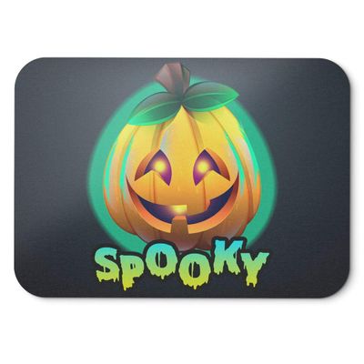 BLAK TEE Cute Halloween Pumpkin Spooky Mouse Pad, 18 x 22 cm, 3 Colors, Black